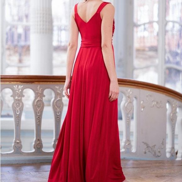 Seraphine Claret Maternity and Nursing Evening Dress Formal Maternity Dress US 2 - Picture 2 of 4